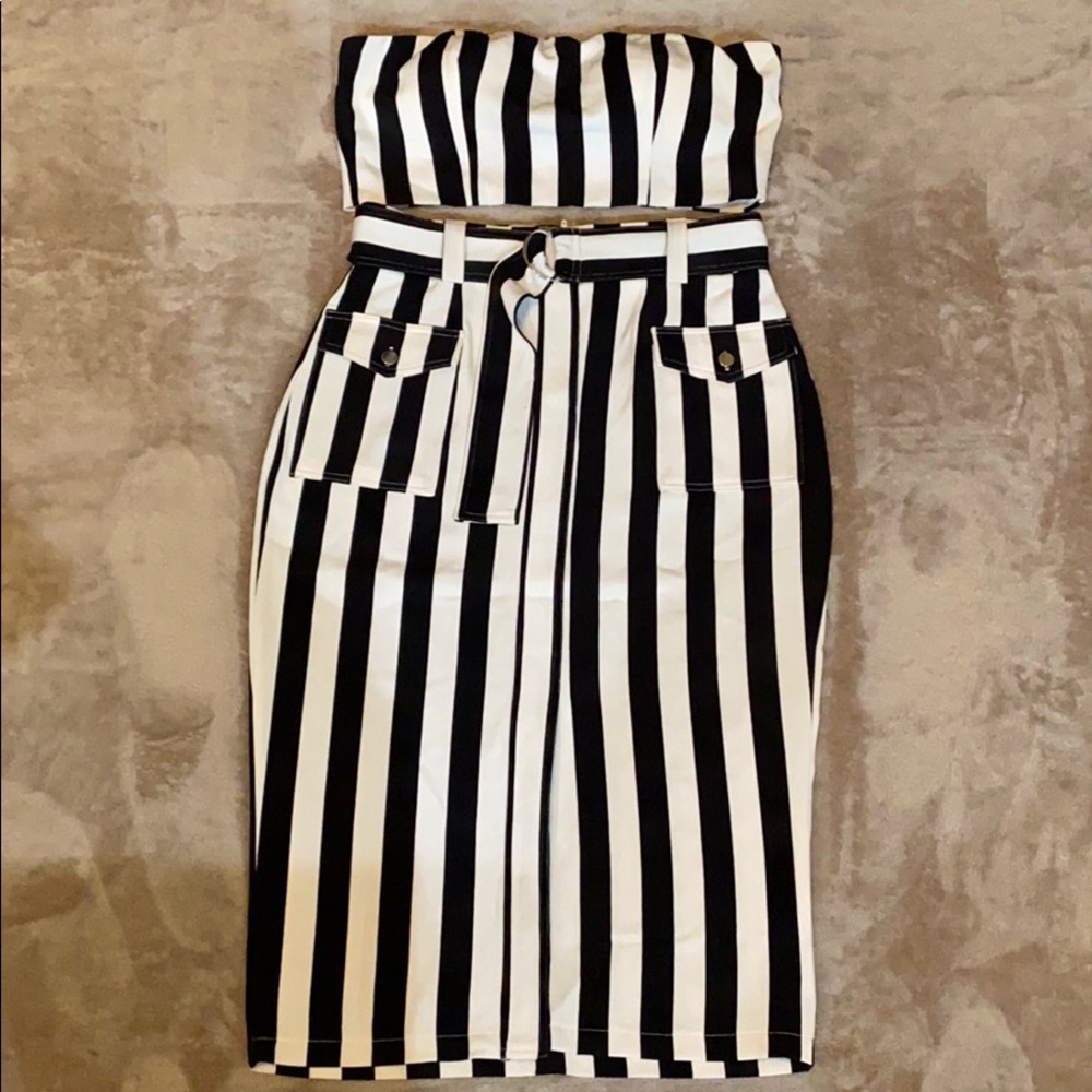 Get In Line Stripe Set - Black/White